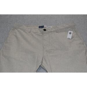 Old Navy Hawaiian Style Linen Pants Mens Size 34 x 31 Tan 90's Straight NEW